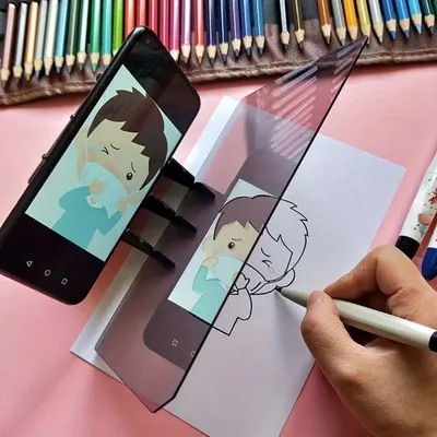6.5-inches Optical Clear Image Drawing Board, Portable Projector Painting Tracing Board Sketching