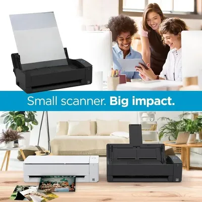 Compact Wireless or USB Double-Sided Color Document, Photo & Receipt Scanner with Auto Document