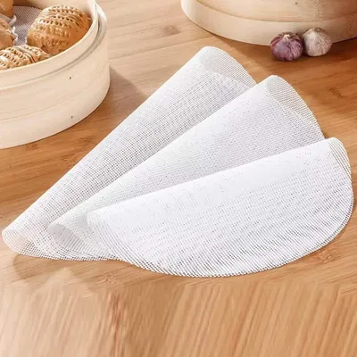 10Pcs Silicone Steamer Liners 8/9/10" Non-stick Reusable Dehydrator Mats Round Dumplings Mesh Fruit
