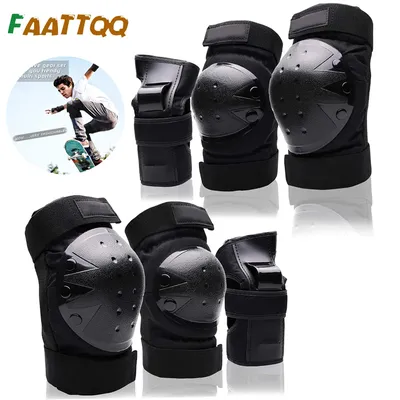 Kids/Adults Knee Elbow Pads Wrist Guards, Protective Gear Set for Roller Skates, Cycling, BMX,