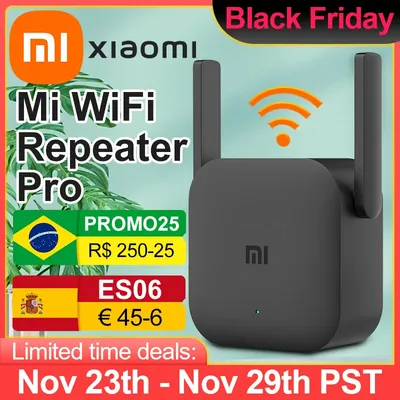 Mi Repeater WiFi Pro Xiaomi Amplifier Network Expander Router Smart Power Extender Roteador 300M
