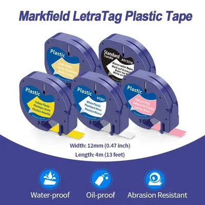 Multiple Colors Letratag Label Tape 12mm Cartridge 91201 91331 91221 Compatible for Dymo LetraTag