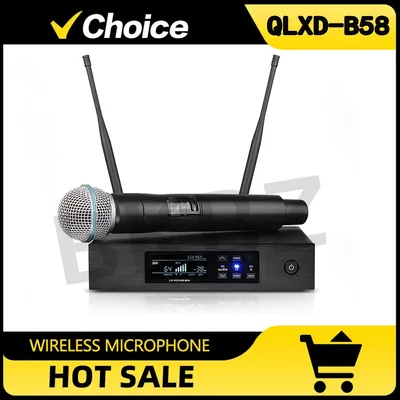 QLXD4 Beta58a 500MHz/600MHz Professional Wireless Microphone UHF Stage Performance Karaoke Singing