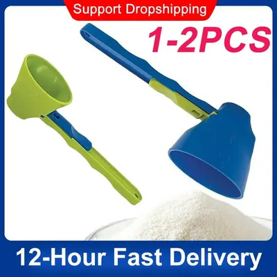 Portable No Spill Measuring Spoon Funnel Preparation Of Protein Powder, Workout & Sports Drinks,