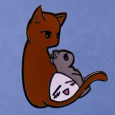Fruits Basket Cat And Mouse Rice Balls Anime Lapel Pins Backpack Jeans Enamel Brooch Women Fashion