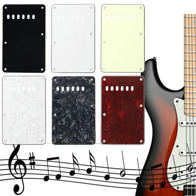 6-Hole Electric Guitar Cavity Cover Plastic Backplate Guitar Parts Closed Style Lightweight Portable Music Elements