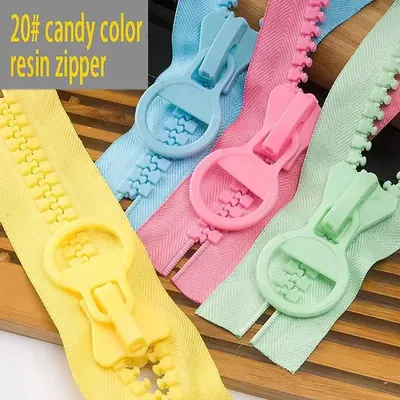 New 1 Piece Garment Pocket Zipper 25cm Oversized Resin Zipper Multi-color Endless Lock Zipper Pencil