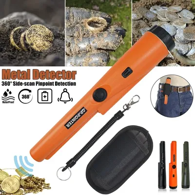 Metal Detector Outdoor Adventure Handheld Metal Detector Pinpointer Finder Waterproof 360° Side