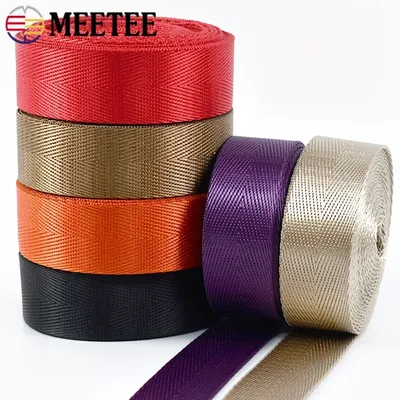 5Meters 20-38mm 1mm Nylon Webbing Tape for Strap Bag Backpack Belt Ribbon Band Car Seat Bias Binding DIY Sewing Accessories