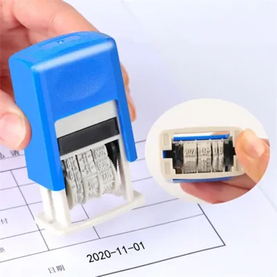 DIY Handle Account Date Stamps Stamping Automatic Ink Return Mini Self-Inking Stamps For Office