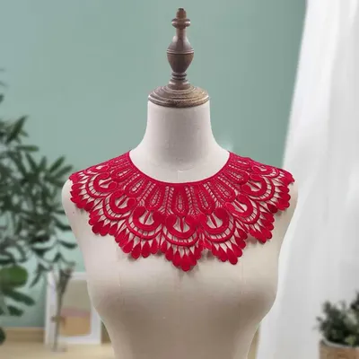 Lace Corsage Detachable Collar Soft Fabric Decorative Retro Lace Fake Collar Accessories 3D Effect