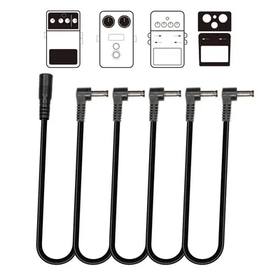 General Guitar Effect Pedals 5 Way Power Daisy Chain Cables Fit For 9V DC Pedal Power Adapter Guitar Effector Accessories