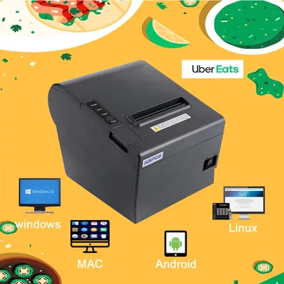 Ubereat Doordash Skip Dish Receipt Printer 80mm WIFI Bluetooth with Auto Cutter POS printer for