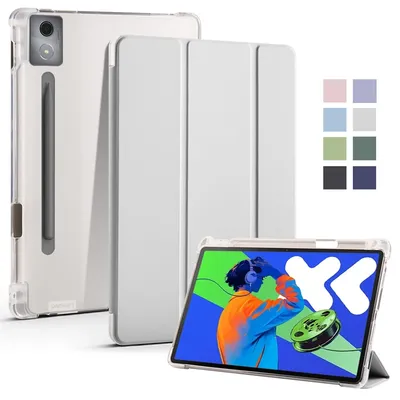 For Xiaoxin Pad Pro 12.7 2025 Case With Pen Holder Trifold Soft Back Stand Tablet For Lenovo Xiaoxin