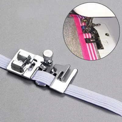 1Pcs DIY Sewing Foot Presser Foot For Domestic Sewing Machine Accessories Elastic Cord Band Fabric Stretch Feet Set