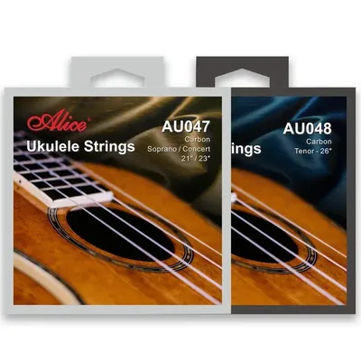 Alice AU047 AU048 Carbon Ukulele Strings Transparent Titanium Color for Soprano Concert Tenor