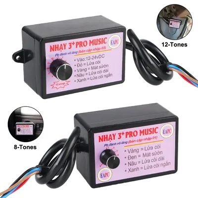 Car Air Horn Set Speaker Controller 12V/24V Auto Trumpets Wireless With Wires and Relay For Boat