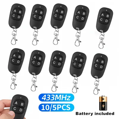 10/5pcs Wireless Copy Remote Control 433MHz Electric Garage Door Opener Remote Control Duplicator