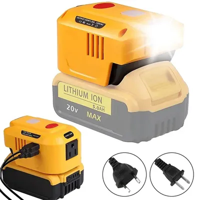 150W Battery Inverter for Dewalt 18V 20V Battery DC 20V To AC 110V/220V Powered Inverter Generator
