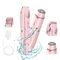 Women Electric Razors 2 in 1 Dual-Head Painless Bikini Trimmer Wet Dry Use for Ladies Pubic Hair Detachable Head Electric Shaver