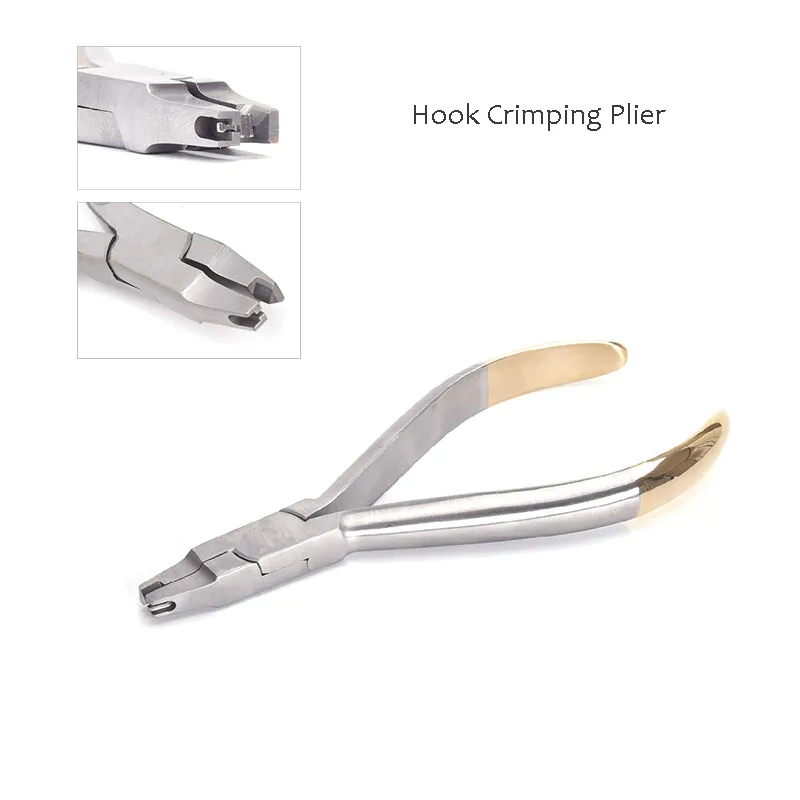 Dental Orthodontic Stainless Steel Crimping Plier Crimpable Hook Pliers Hook Placing Plier Universal Type Dentist Instrument