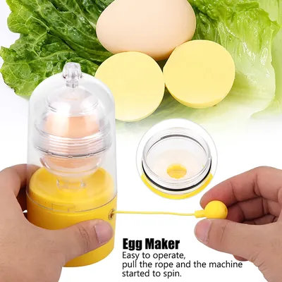 Egg Yolk Shaker Gadget Manual Mixing Golden Whisk Eggs Spin Mixer Stiring Maker Puller Kitchen