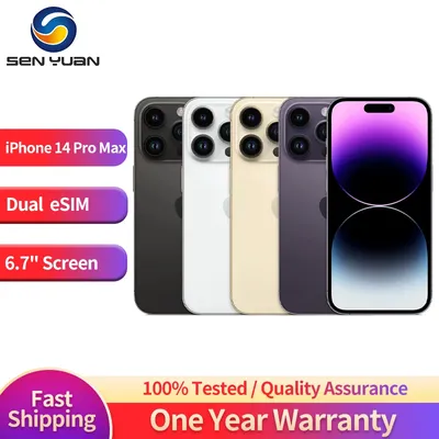 Original Apple iPhone 14 Pro Max 6.7" dual esim Face ID NFC 128/256/512GB ROM 6GB RAM IOS A16 48MP