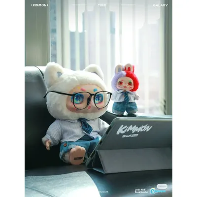 Kawaii Genuine Kimmon 400% Time Star Series Box Mimon Max Doll Room Collection Decoration Toy
