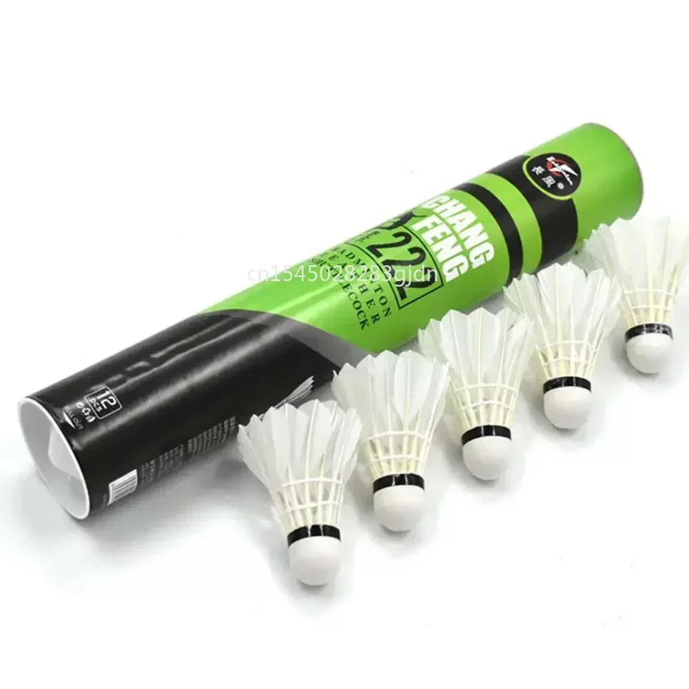 12Pcs Badminton Shuttlecocks White Duck Feather Badminton Balls Sports Training Badminton Balls Indoor Outdoor Game