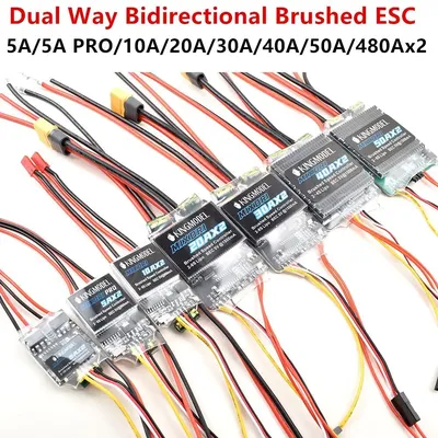 5A/5A PRO/10A/20A/30A/40A/50A/60Ax2 Dual Way Bidirectional Brushed ESC Control For Rc Model