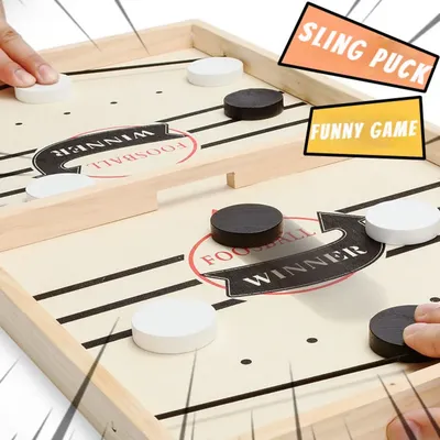 Fast Sling Puck Board Game Table Hockey Foosball Winner Party Family Interactive Toys For Children