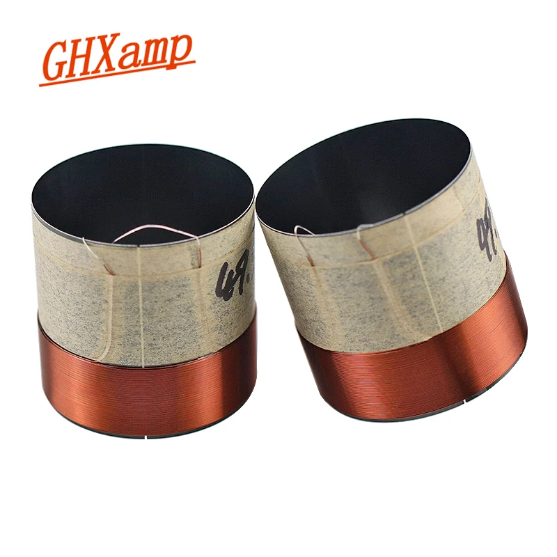 Ghxamp 49.5 core 8OHM Bass Voice Coil Round Copper Two Layers Aluminum For 8" 10" inch Woofer Speaker Coil Accessories 2PCS