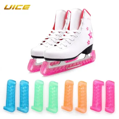 1 Pair Soft Plastic Ice Hockey Figure Skate Blade Guard Cover Protector Ice Skate Runner Guards For