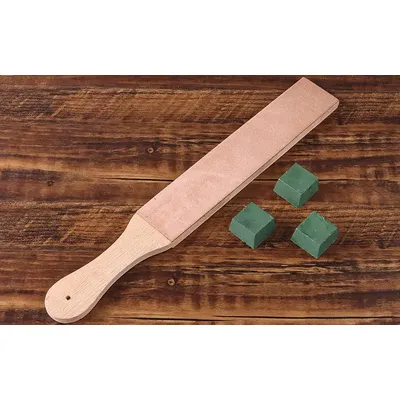 For Knife Sharpening Sharpening Knives Knife Strop Set Double-sided Leather 14"x 2" Stropping Block