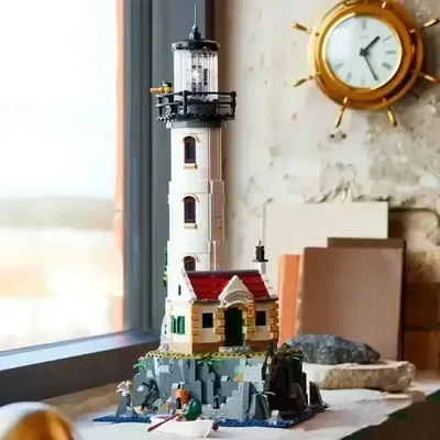 Electric Lighthouse Model Building Block Motorized Bricks Assembly Kids Toys For Children Birthday