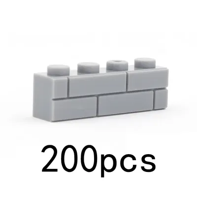 200pcs DIY Building Blocks Thick wall Figures Bricks 1x4 Dots Educational Creative Size Compatible