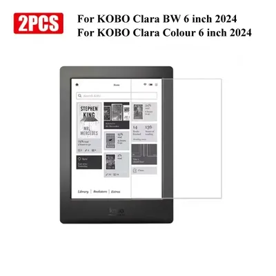 2PCS Tempered Glass Screen Protector For KOBO Libra 2 Clara Colour BW Clear KOBO Clara 2E 6.0 Elipsa
