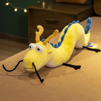 Soft Long Daddy Loong Plush Toys Fluffy Dragon Doll Soft Stuffed Animal Toy Pause Office Nap Sleep Pillow Home Cushion