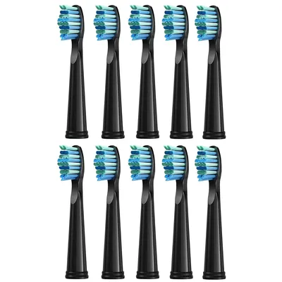 10 Pcs Replacement Brush Heads For Seago/Fairywill Electric Toothbrush Head Dupont Bristle Brush