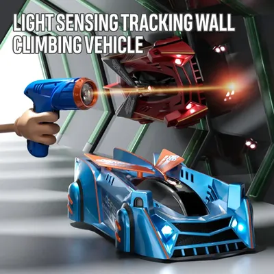 Light Chasing Wall Climbing Car Infrared Sensor Remote Control Car Wall Car Four-wheel Drive Toy