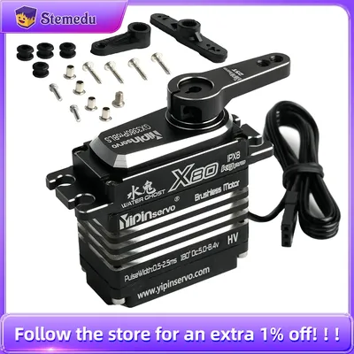 80KG Digital Servo Motor All Metal IP67 Waterproof 5.0-8.4V Brushless Motor High Torque for RC Model