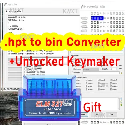 .hpt to bin Converter With Free Keygen Compare Genuine and Modified Files Unlock Tuner Unlock Hpt