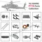 New Yxznrc F11s Apache 1:32armed Remote Control Electric Helicopter Spare parts Feathering Shaft