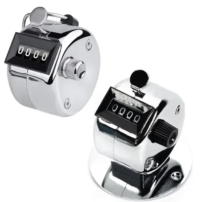 Metal Handheld Tally Counter 4-Digit Number Count Clicker,Mechanical Counters Clickers Pitch Counter