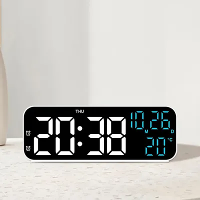 Simple Digital Alarm Clock Multi-function LED Clock Voice Control Temperature and Date Day of Week