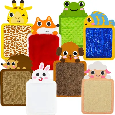 Montessori Animal Themed Sensory Mat Patches Assorted Textured, Colorful, and Interactive Sensory