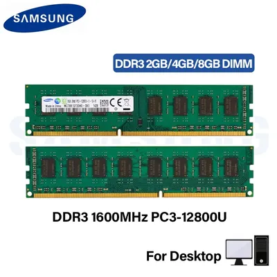 Samsung DDR3 DDR3L RAM 8GB 4GB 2GB 1600MHz Desktop Memory PC3-12800U DIMM 240Pins 1.5V 1.35V Memoria