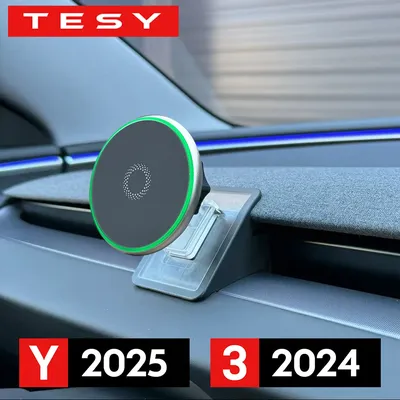 For Tesla Model Y Launch 2025 Model 3 Highland 2024 Phone Holder Mount Magnetic Phone Mount for