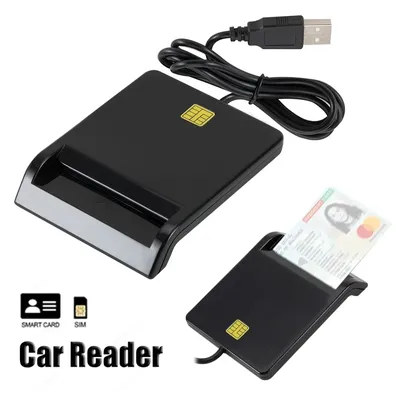 USB Smart Card Reader Stable Operation Reliable Simplicity for DNIE ATM CAC IC ID SIM Card Cloner