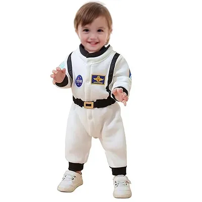 Baby Toddler Astronaut Cosplay Costume Embroidered Space Suit Party Jumpsuit Halloween Costume Fall